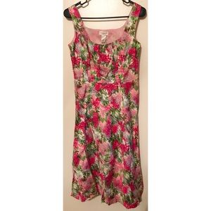 Pink and green dress